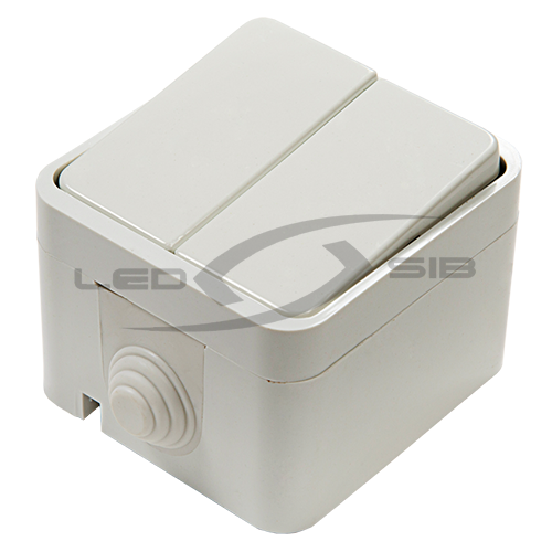 Выключатель 2кл AQUA белый п/герм 3200