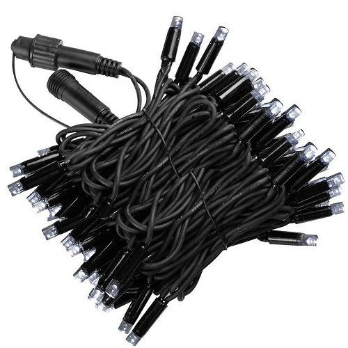 Гирлянда светодиодная нить LS 10м 220V, 100 led, IP65 (провод черный каучук)