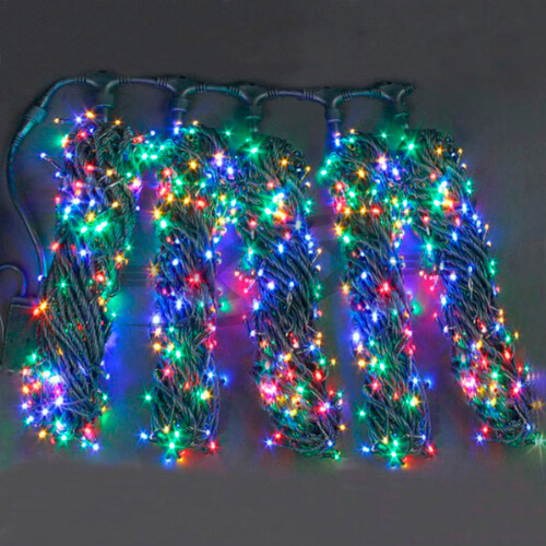 Клип-лайт светодиодный LS 5 лучей по 20 метров MAX 30W 24V IP55,питание IP67 1000LED черн.пр.СТАТИКА