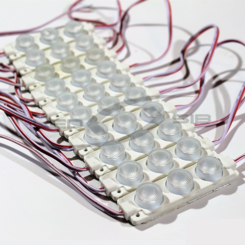 светодиодный модуль ls с линзой pro smd 3030/3led 75х20х11 max 2,8w, 330lm,ip65, 15*45°, пр. 8,5 см  Светодиодный модуль LS с линзой PRO SMD 3030/3LED 75х20х11 max 2,8W, 330Lm,IP65, 15*45°, пр. 8,5 см 