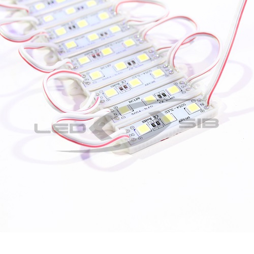 светодиодный модуль ls smd 5054/3led 66lm 36х9х3,5мм ip65 max 0,72w 120° (мини) Светодиодный модуль LS SMD 5054/3LED 66Lm 36х9х3,5мм IP65 max 0,72W 120° (мини)