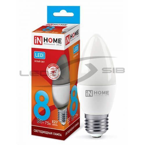 Лампа сд LED-СВЕЧА-VC 8W 230V Е27 600Lm 