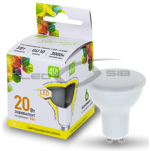 Лампа сд LED-JCDRC 3.0W 230V GU10 270Lm