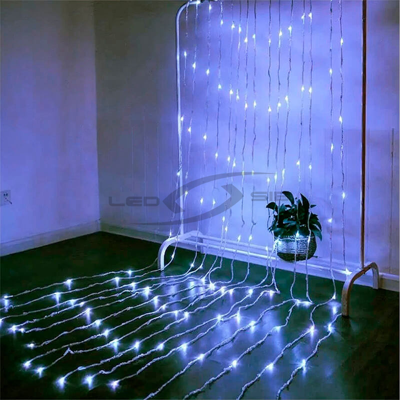 водопад ls 1х3м 220v прозрачный провод pvc 2,3 мм, 300 led ip65, кабель питания 1,5 м, стыкуется Водопад LS 1х3м 220V прозрачный провод PVC 2,3 мм, 300 Led IP65, кабель питания 1,5 м, стыкуется