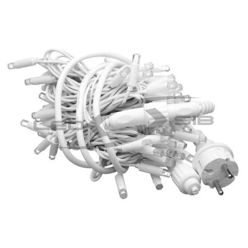 гирлянда сд ls 10м белый провод d 2,3 мм, пвх 100 led  220v ip65 (коннектор мама папа) Гирлянда сд LS 10м белый провод D 2,3 мм, ПВХ 100 led  220V IP65 (коннектор МАМА ПАПА)