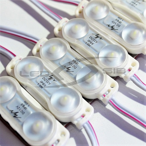 Светодиодный модуль LS VIVO "ЛУЧ" с линзой SMD 2835/2LED 50*16*11 мм max 1W 130 Lm IP68 (Пр.14,5 см)