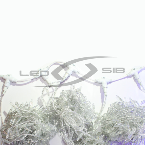 Клип-лайт светодиодный LS 5 лучей по 20 метров MAX 150W 220V IP65 провод прозрачный 1000LED (flash)