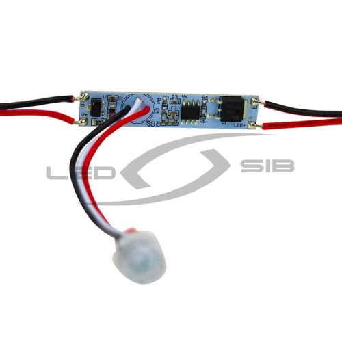ИК датчик движени LS для размещения в профиль, датчик на проводе 12V 36W/24V 72W ширина платы 10 мм.