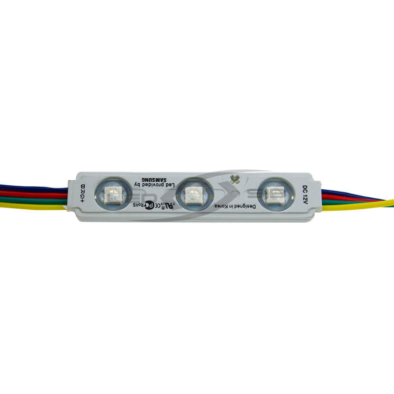 светодиодный модуль ls smd 3535/3led 80х18х7 мм max 1.6w ip65 140° с линзой Светодиодный модуль LS SMD 3535/3LED 80х18х7 мм max 1.6W IP65 140° с линзой