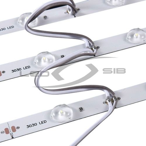 Светодиодная линейка с линзой LS SMD 3030/18 LED, MAX 18W, 12V, IP33, 2160 Lm, угол 180° 1495*17мм