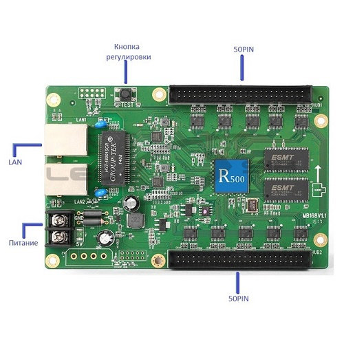 приемная карта hd-r500 2*50 pin Приемная карта HD-R500 2*50 PIN