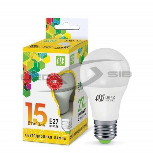 Лампа сд LED-A60-VC 15.0W 230V Е27 1350Lm