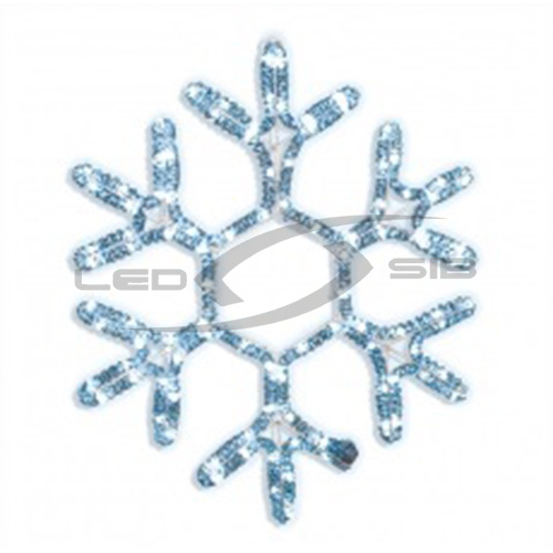 Снежинка LS дюралайт, 70 см (провод 7 м), Мерцающие диоды, коробка 10 шт