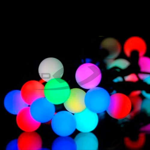 гирлянда led шарик ls 20 метров, 200led, шарика 23мм 220v (провод pvc) Гирлянда LED шарик LS 20 метров, 200LED, шарика 23мм 220V (провод PVC)