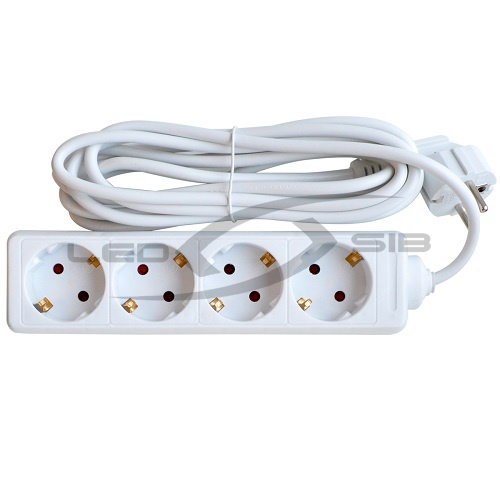 Удлинитель 4G-3-SMART 4-х местн 10А с з/к 3м 8343 IN HOME