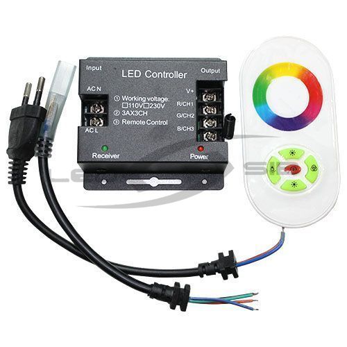 контроллер ls для ленты rgb smd 5050 (220v) touch с сенсорным rf-пультом 5 кнопок, 1440 w (до 100 м) Контроллер LS для ленты RGB SMD 5050 (220V) TOUCH с сенсорным RF-пультом 5 кнопок, 1440 W (до 100 м) AC110-240V