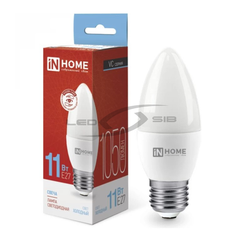 Лампа сд LED-СВЕЧА-VC 14W 230V Е14 1330Lm IN HOME