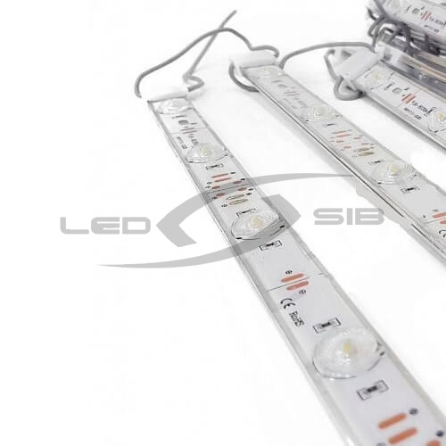 Светодиодная линейка с линзой LS SMD 3030/12 LED, MAX 12W, 12V, IP65, 1200Lm, угол 180°