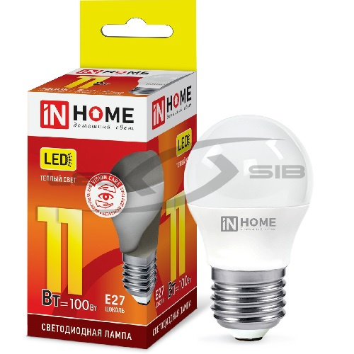 Лампа сд LED-ШАР-VC 11W 230V E27 990Lm IN HOME