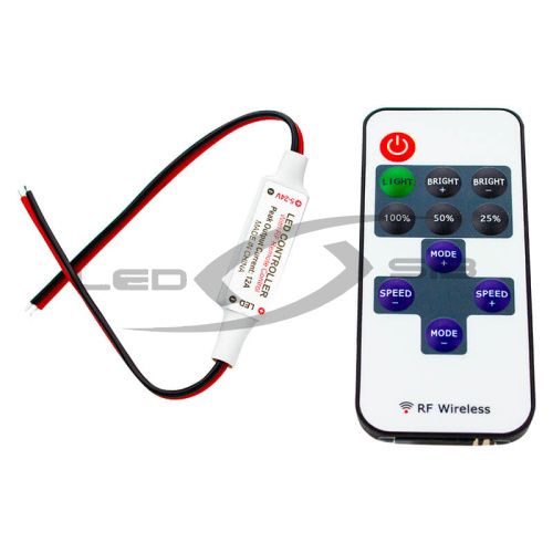 Контроллер LS RF Remote Single Color LED Controller (с пультом) для одноцветной ленты 1*6А DC12-24V