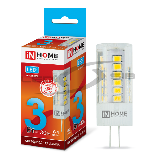 Лампа сд LED-JC-VC 3.0W 12V G4 270Lm