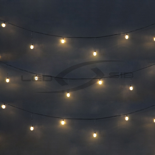 ламполайт ls 10 метров, 20 ламп g45 0,3 w, черный каучук 3,3 мм ip 65 Ламполайт LS 10 метров, 20 ламп G45 0,3 W, черный каучук 3,3 мм IP 65