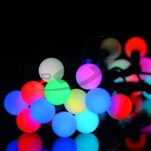Гирлянда LED шарик LS 10 м 24V MAX 10W 100 led IP55 блок питания IP67 черный резиновый провод 3,2мм