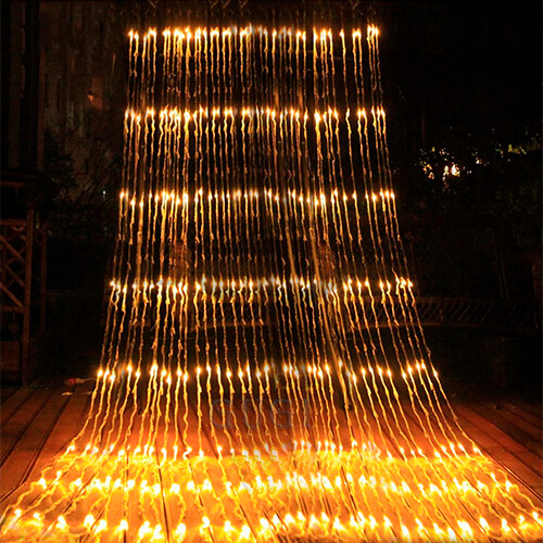 Водопад LS 2х5м 220V , белый каучук 3.3 мм, "т" коннектор, 1000Led IP65