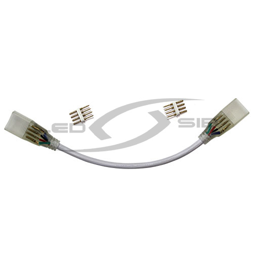 Коннектор 2х сторонний LS для СД ленты SMD 5050 RGB 220V (с иголкой) 4PIN 10мм. провод 15см