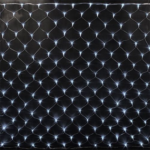 Сетка LS 160 LED, 1.5*1.5м, 220V IP55 ( прозрачный PVC провод 1,6мм)