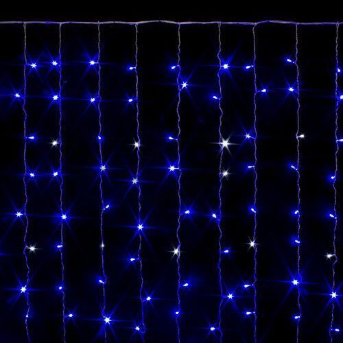 Гирлянда Световой дождь LS 380 LED 2х1,5м IP65 провод белый, каучук 220V, кабель питания 1,5 метра