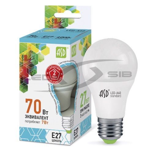 лампа сд led-a60-standard  7.0w 230v е27 630lm Лампа сд LED-A60-standard  7.0W 230V Е27 630Lm