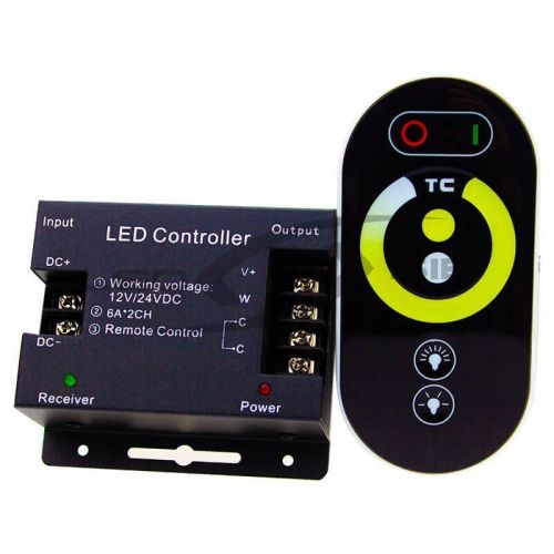 контроллер ls w+ww led touch с сенсорным пультом 2 канала*6а  144-288 12 а dc12-24v Контроллер LS W+WW Led Touch с сенсорным пультом 2 канала*6А  144-288 12 А DC12-24V