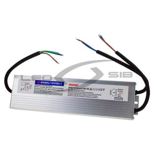 Блок питания влагозащищенный LS Slim 400W DC12V AC170-265V 33.3A (алюм) 230*74*35мм 3Y IP67 HH