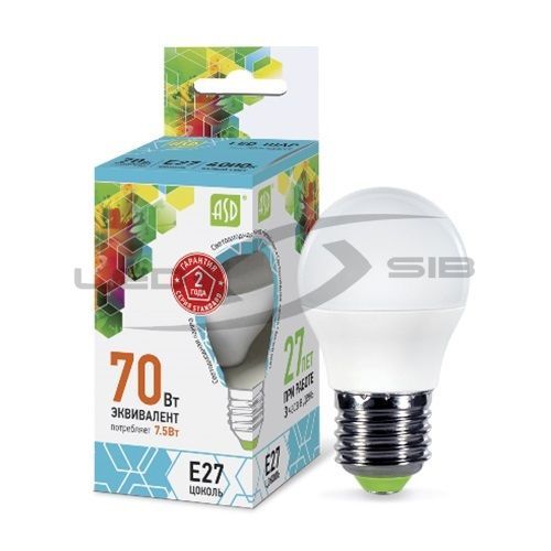 Лампа сд LED-ШАР-standard  7.5W 230V Е27 675Lm