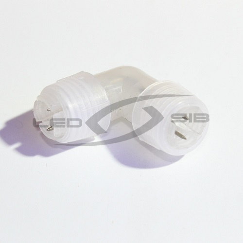 коннектор ls l-образный для 2-х жильного дюралайта 13мм Коннектор LS L-образный для 2-х жильного дюралайта 13мм