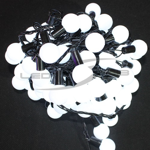 гирлянда led шарик ls 10 м без контроллера, провод черный, 100led, ø шарика 23мм(стык. по 3шт) 220v Гирлянда LED шарик LS 10 м без контроллера, провод черный, 100LED, ø шарика 23мм(стык. по 3шт) 220V