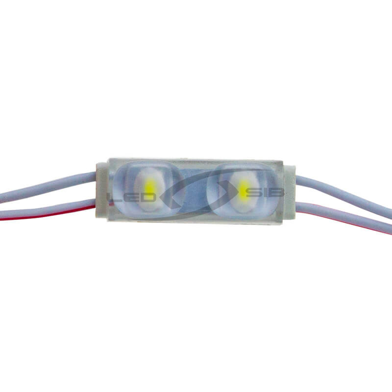 Светодиодный модуль мини LS D2 с линзой SMD 2835/2LED 20*9*8мм max 0,7W 70Lm IP66 160° 20шт.спайка