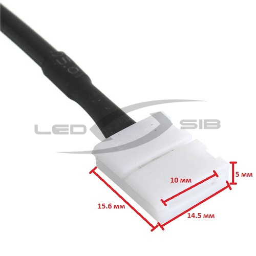 коннектор ls для сд лент (мама) +3 разъема 10 мм l 30 см 2pin Коннектор LS для СД лент (МАМА) +3 разъема 10 мм L 30 см 2PIN