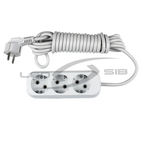 Удлинитель УЗ-3-5-GRAND 3-х местн с заземлением 5м 8135 IN HOME