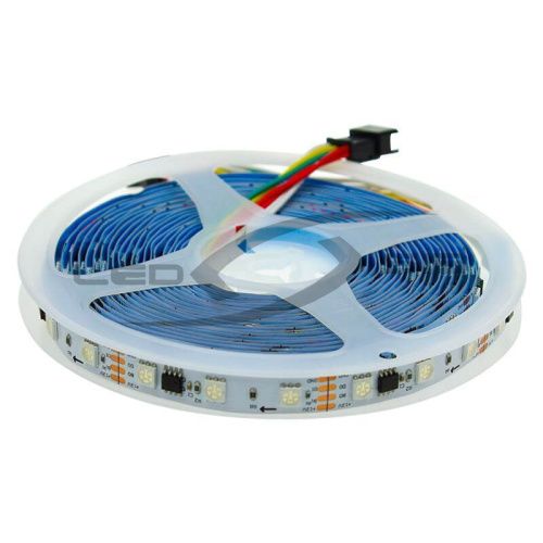 светодиодная лента ls smd 5050-300 rgb spi-12v с чипом ic 16703 max 9w/m ip33 "бегущий огонь" Светодиодная лента LS SMD 5050-300 RGB SPI-12V с чипом IC 16703 MAX 9W/m IP33 "Бегущий огонь"