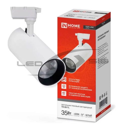 Светильник сд трековый TR-08-TL 35W 3500Lm IP40 36 град.белый серии TOP-LINE IN HOME