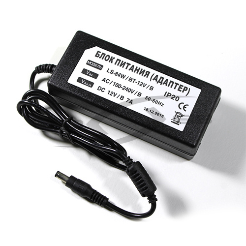 Блок питания LS 84W 12V 7A IP20 (Пластиковый корпус)