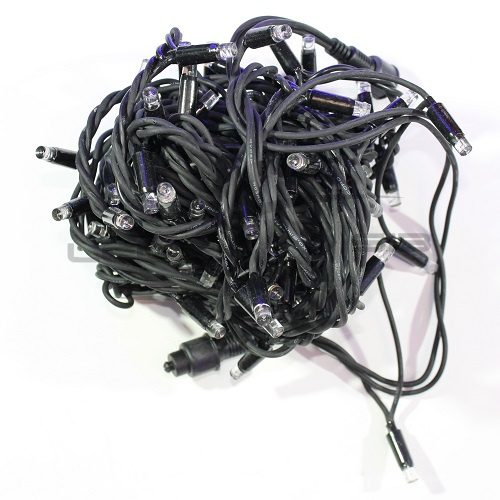 гирлянда светодиодная нить ls 10м 24v, max 6w, 70 led, ip65 провод черный каучук 3,3 мм, стыкуется Гирлянда светодиодная нить LS 10м 24V, MAX 6W, 70 led, IP65 провод черный каучук 3,3 мм, стыкуется