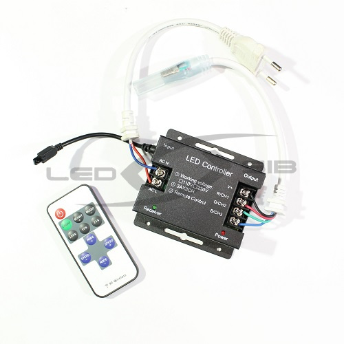 контроллер ls для одноцветной ленты smd 5050 (220v) с rf радио пультом 11 кнопок, 1200w (до 84 м) Контроллер LS для одноцветной ленты SMD 5050 (220V) с RF радио пультом 11 кнопок, 1200W (до 84 м)