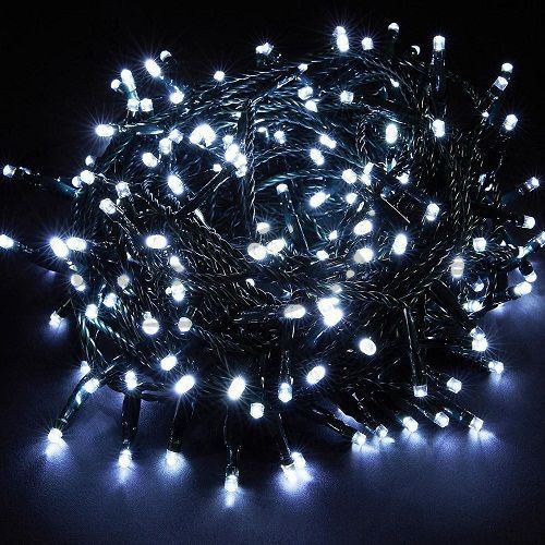 Шнурок LS 100 LED черный провод, 7м, коробка 60 шт