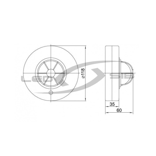датчик движения дд-024 1200w 180-360гр. 12м ip33 Датчик движения ДД-024 1200W 180-360гр. 12м IP33