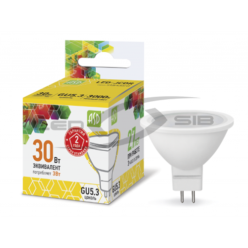 Лампа сд LED-JCDR 3.0W 220V GU5.3 270Lm