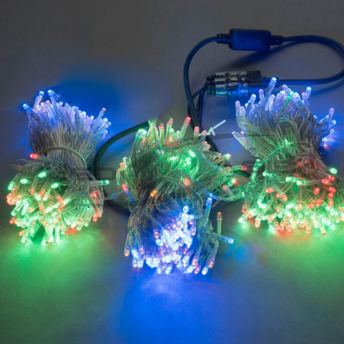 Клип-лайт светодиодный LS 3 луча по 20 метров max 15W 24V IP55 питание IP67 300 LED (прозрач провод)