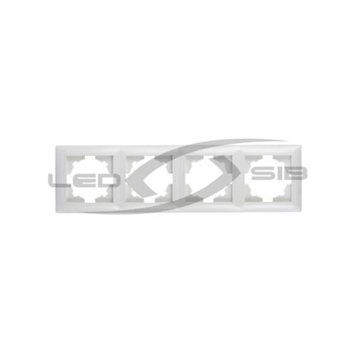 Рамка 4ая горизонтальная VALENZO белая 6304Н